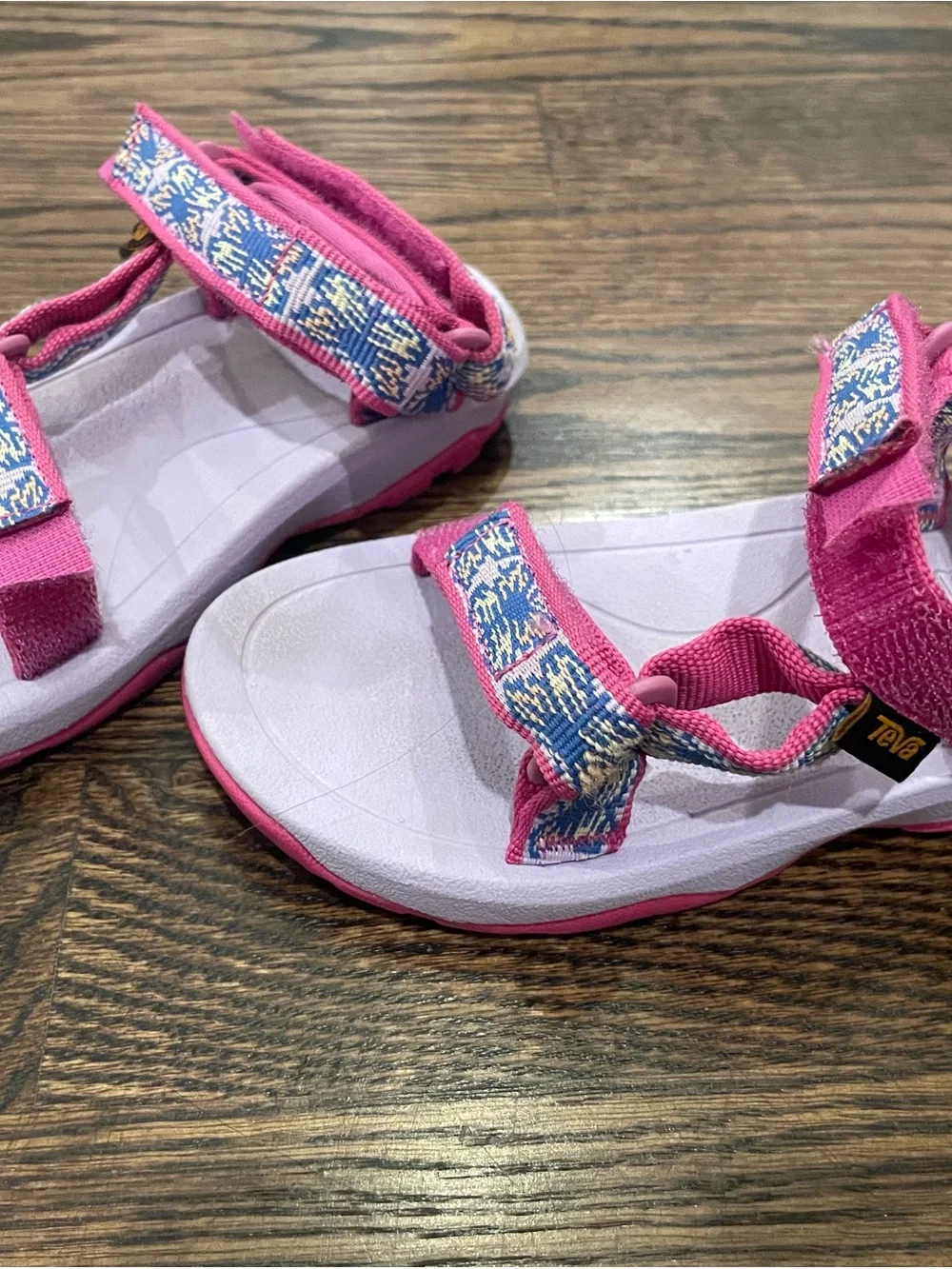 Teva Girls Pink Patterned Strap Sandals